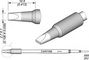 C245735E JBC Soldering tips, desoldering tips and hot air nozzles