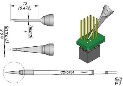 C245764 JBC Soldering tips, desoldering tips and hot air nozzles