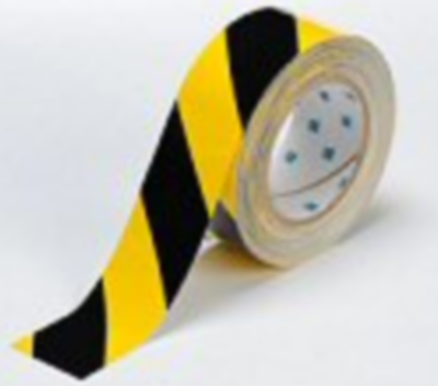 BLK/YLW FLOOR TAPE 50,8 X 30 Brady Inspection labels, plates and tapes