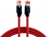 Patch cable, RJ45 plug, straight to RJ45 plug, straight, Cat 6A, S/FTP, PUR, 0.25 m, red
