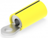 Insulated ring cable lug, 1.04-2.62 mm², AWG 16 to 14, 3.68 mm, M3.5, yellow