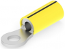 Insulated ring cable lug, 1.04-2.62 mm², AWG 16 to 14, 4.34 mm, M4, yellow