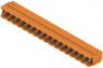 Pin header, 17 pole, pitch 5 mm, angled, orange, 1581010000