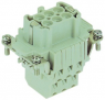 Socket contact insert, 6B, 6 pole, equipped, cage clamp terminal, with PE contact, 09330062772