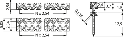 006-1-032-D-G3STF-XS0 MPE-GARRY Semiconductor Sockets, Holders Image 2