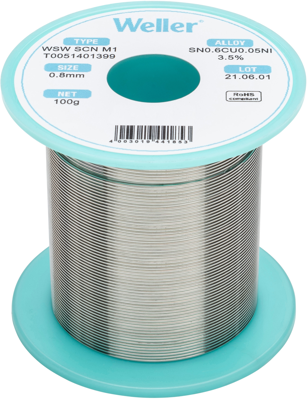 WSW SCN M1 0,8MM 100G Weller Solder Wires Image 1