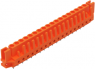 Socket header, 19 pole, pitch 5.08 mm, straight, orange, 232-178/047-000