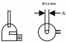 Nozzle Kit, Round, (W) 2.5 mm, 500 °C, H-D25