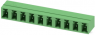 Pin header, 10 pole, pitch 5.08 mm, angled, green, 1836260
