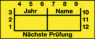 Inspection status label, 1 to 12, (L x W) 38 x 16 mm, vinyl, 590-00166