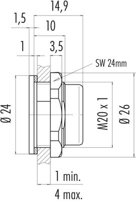 08 2433 400 001 binder Sensor-Actuator Adapter Image 2