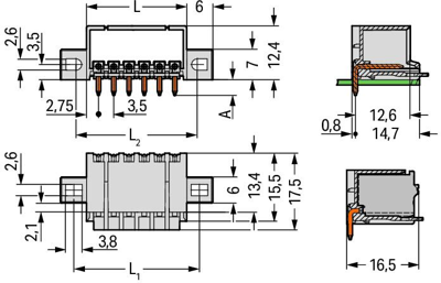 2091-1428/005-000 WAGO PCB Connection Systems Image 2