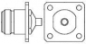 N socket 50 Ω, RG-405, solder connection, straight, 1057178-1