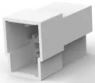 Insulating housing for 6.3 mm, 3 pole, polyamide, natural, 926097-1