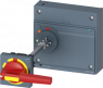 Door mounted rotary operator EMERGENCY-OFF IEC IP65 with door interlocking an...