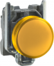Signal light, illuminable, waistband round, orange, front ring silver, mounting Ø 22 mm, XB4BVB5