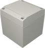 Aluminum enclosure, (L x W x H) 80 x 80 x 81 mm, gray (RAL 7038), IP66, 040808080