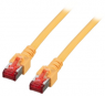 Patch cable, RJ45 plug, straight to RJ45 plug, straight, Cat 6, S/FTP, LSZH, 5 m, yellow