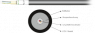 Fiber optic cable, multimode 50/125 µm, fibres: 12, OM2, LSZH, black