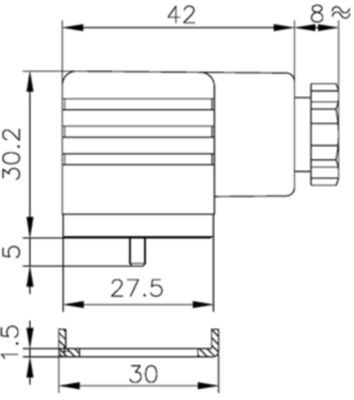 KA132000B9 Atam DIN Valve Connectors