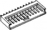 Pin header, 12 pole, pitch 2.54 mm, straight, black, 280520-2