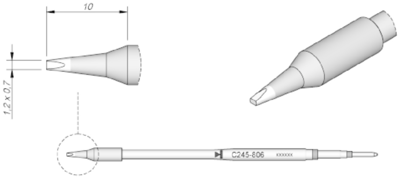 C245806 JBC Soldering tips, desoldering tips and hot air nozzles