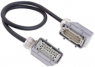 Connecting line, 1 m, plug angled to socket angled, AWG 16, 20871469002100