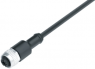 Sensor actuator cable, M12-cable socket, straight to open end, 4 pole, 5 m, PUR, black, 4 A, 79 3430 37 04