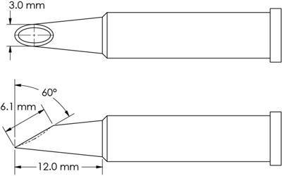 GT6-HF6030V METCAL Soldering tips, desoldering tips and hot air nozzles