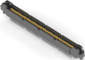 Pin header, 152 pole, pitch 0.64 mm, straight, black, 767006-4