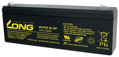 WP2.6-12 Long Lead-Acid Batteries, Lithium-Ion Batteries