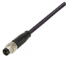 Sensor actuator cable, M12-cable plug, straight to open end, 3 pole, 15 m, PUR, black, 21348400390150