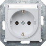 German schuko-style socket outlet with title block, metal, 16 A/250 V, Germany, IP20, 5UB1933