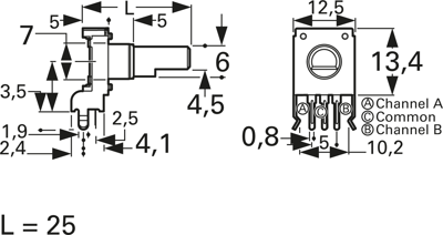 PEC12R-2125F-N0012 Bourns Electronics GmbH Motion Sensors Image 2