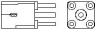 SMPM plug 50 Ω, solder connection, straight, 1757644-1