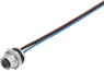 Sensor actuator cable, M12-flange socket, straight to open end, 5 pole, 0.2 m, 4 A, 09 3442 116 05