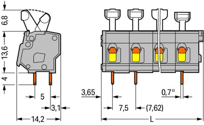 257-512 WAGO PCB Terminal Blocks Image 2