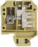 Through terminal block, screw connection, 0.5-4.0 mm², 1 pole, 20 A, 6 kV, beige/yellow, 0401260000