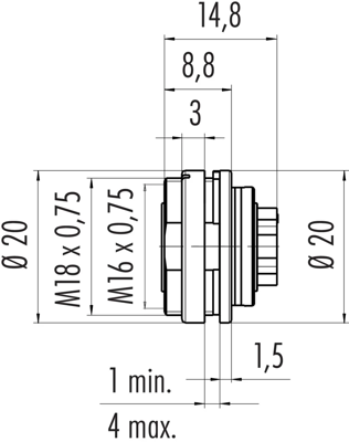 09 0312 780 04 binder Other Circular Connectors Image 2