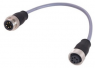 Sensor actuator cable, 7/8"-cable plug, straight to 7/8"-cable socket, straight, 5 pole, 1.5 m, PVC, gray, 21349697597015