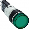 Signal light, illuminable, waistband round, green, front ring black, mounting Ø 16 mm, XB6AV3BB
