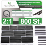 Heat shrink tubing kit 2:1, black, 800-piece, 1905CA055