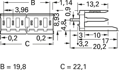 280611-1 AMP PCB Connection Systems