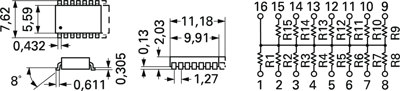 4816P-T02-103LF Bourns Electronics GmbH Resistor Networks