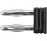 Ø 2 mm connecting plug, nickel-plated, white