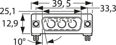 3003W3SXX99G40X CONEC D-Sub Connectors Image 2