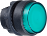 Pushbutton, illuminable, groping, waistband round, green, front ring black, mounting Ø 22 mm, ZB5AW13