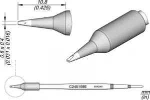 C245159E JBC Soldering tips, desoldering tips and hot air nozzles