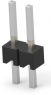 Pin header, 2 pole, pitch 2.54 mm, straight, black, 5-146282-2