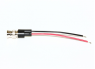 Coaxial cable, BNC plug (straight) to open end, grommet black/red, 0.102 m, BU-5100-A-4-0